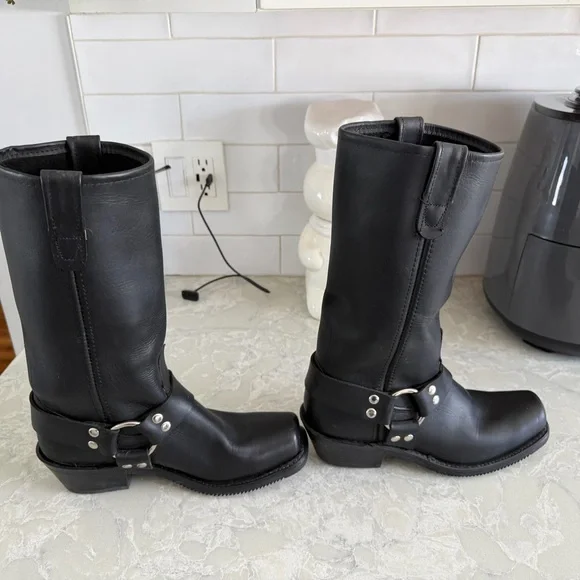 Double H Black Combat & Moto Boots - Picture 3 of 6